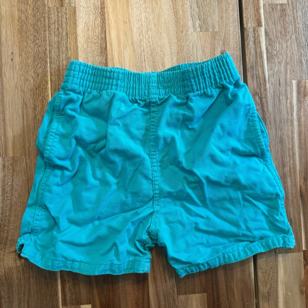 Vintage‎ Talbots Kids Teal Cotton Elastic Waist Shorts Size Small Style 902